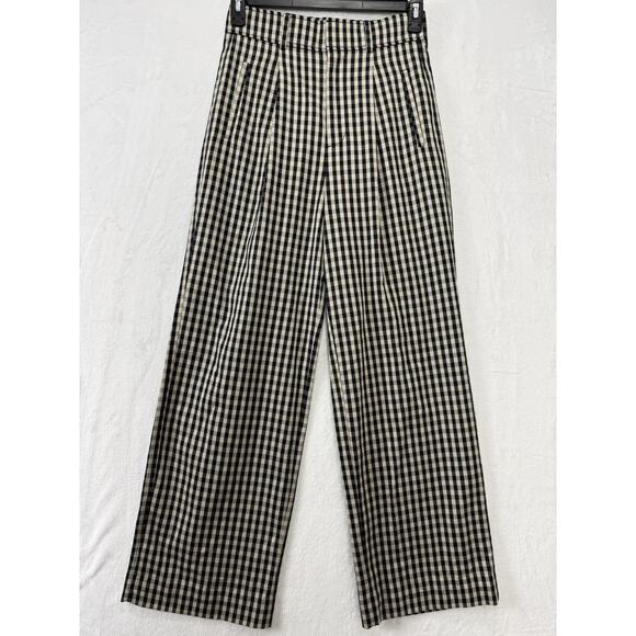 Everlane Pants - Everlane The Draper Pleated Pant In Buttersmooth Color Checkered Size 2S